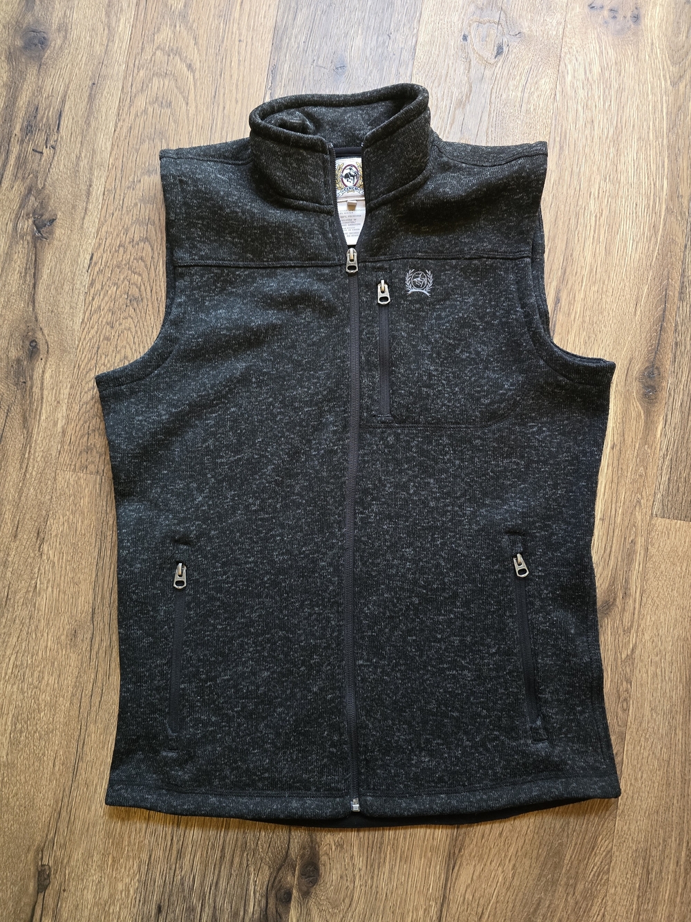 Cinch Black Heather Softshell Mens Fleece Vest